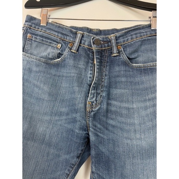 Levi's 505 Mens Jeans Blue Straight Fit‎ Button Fly Distressed Size 32x30 - Picture 4 of 16